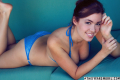 Blue Bikini lounges on our patio: Dannie Summers #2 of 15